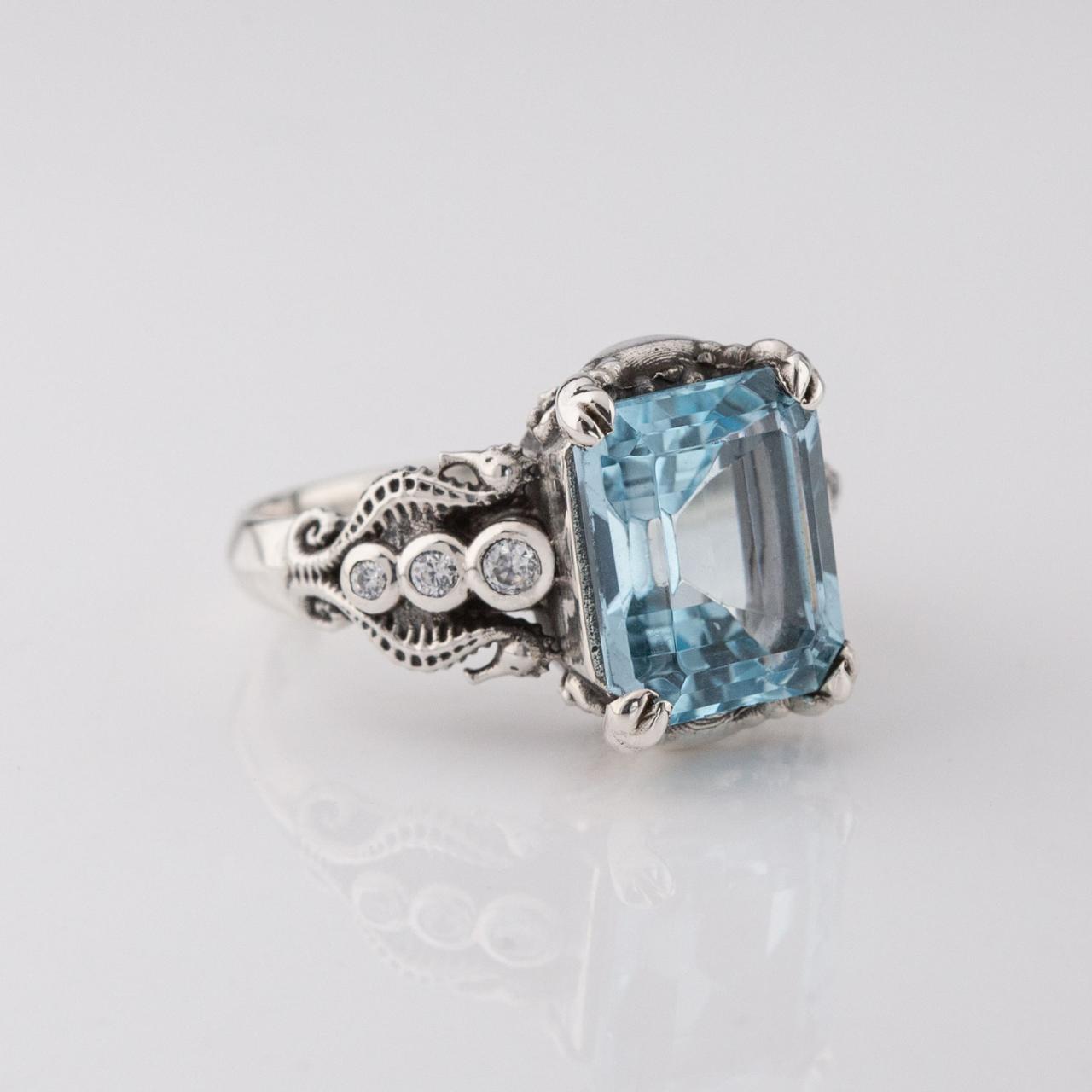 Nick Von K Blue Topaz Tide Pool Ring Sterling Silver