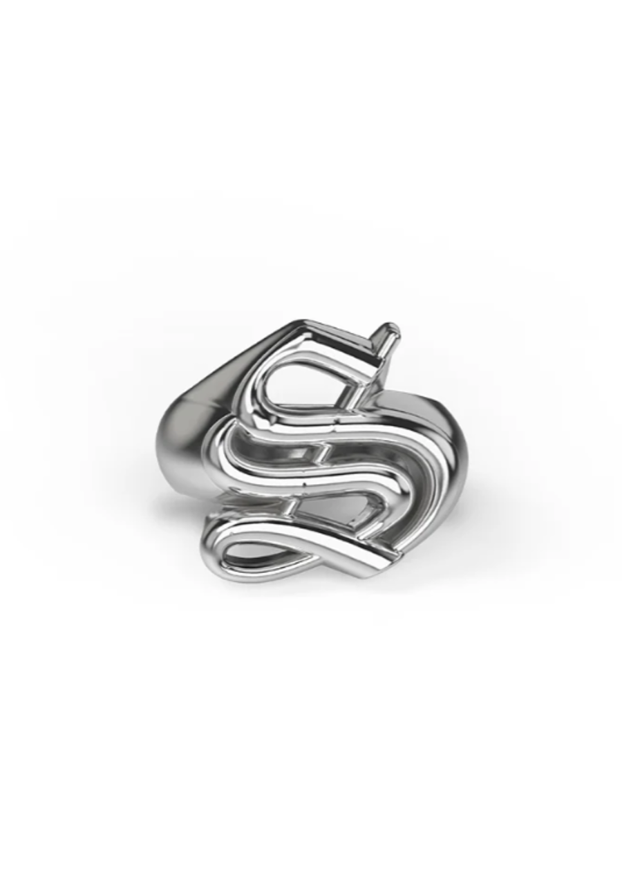 Stolen Girlfriends Club Sterling Silver Old English Signet Ring