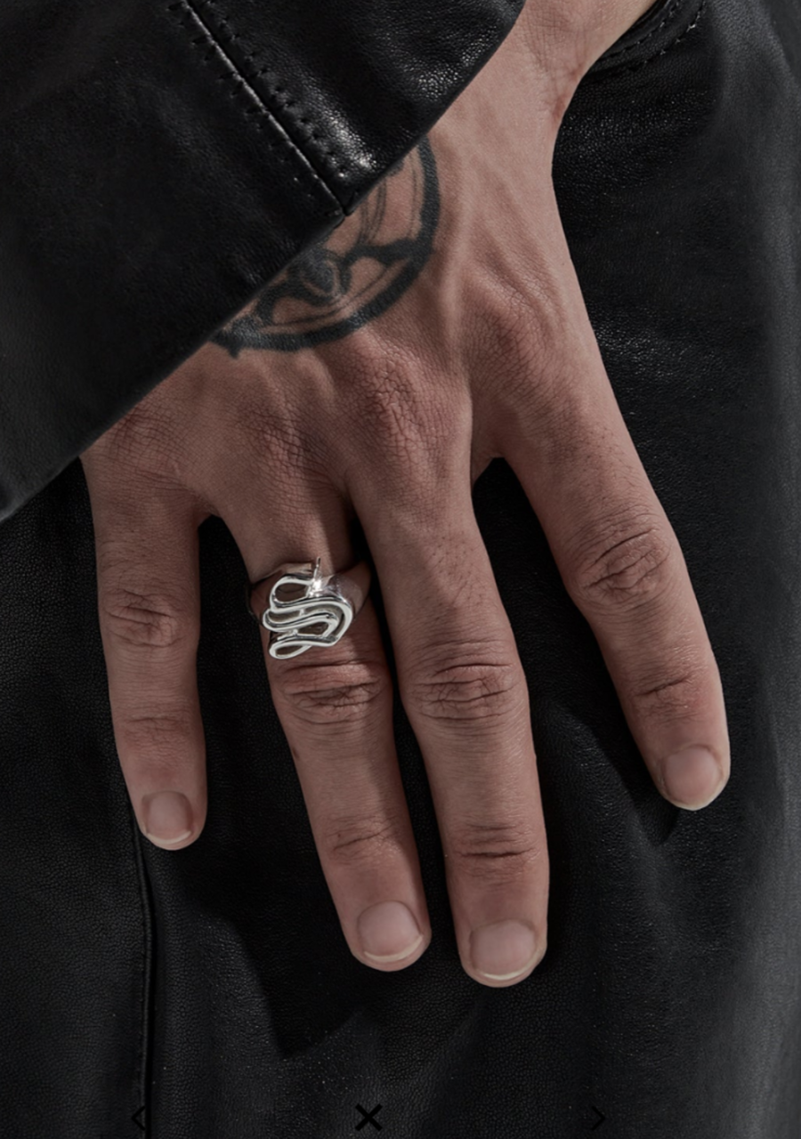 Stolen Girlfriends Club Sterling Silver Old English Signet Ring
