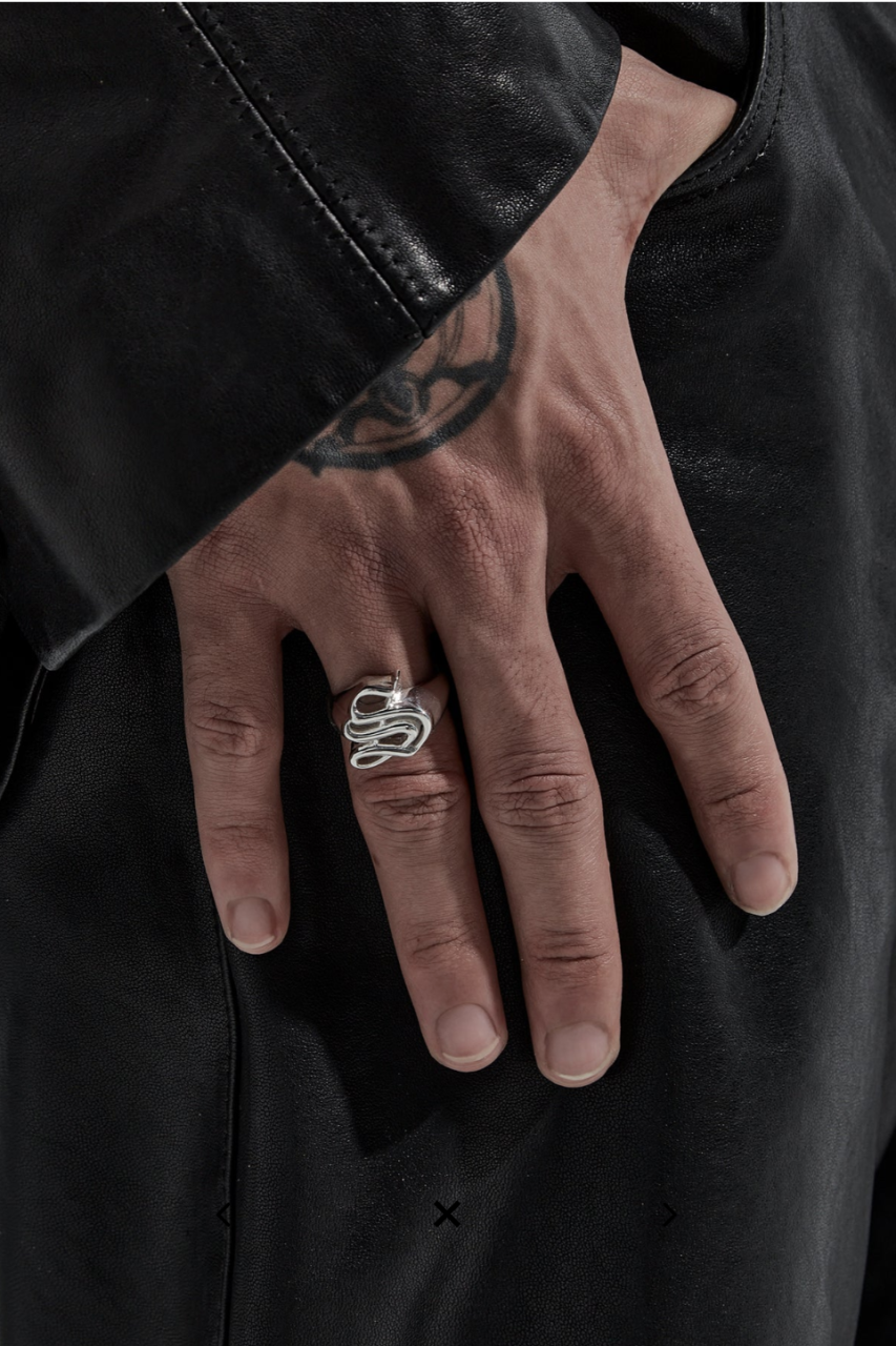 Stolen Girlfriends Club Sterling Silver Old English Signet Ring