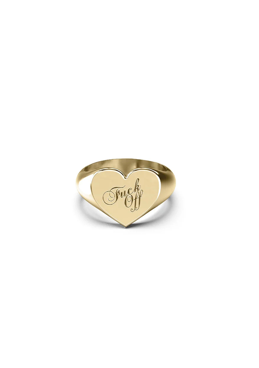 Stolen Girlfriends Club 18ct Gold Plated Warm Welcome Heart Ring