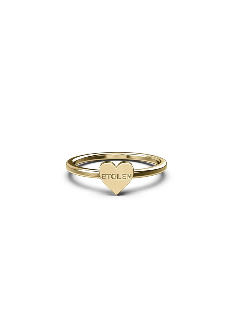 Stolen Girlfriends Club 18ct Yellow Gold Plated Baby Stolen Heart Ring
