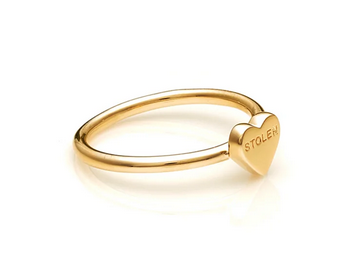 Stolen Girlfriends Club 18ct Yellow Gold Plated Baby Stolen Heart Ring