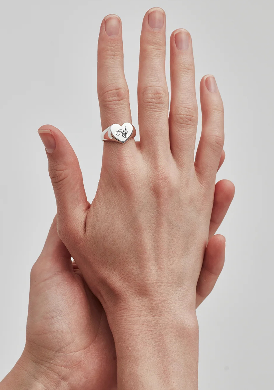 Stolen Girlfriends Club Sterling Silver Warm Welcome Heart Ring