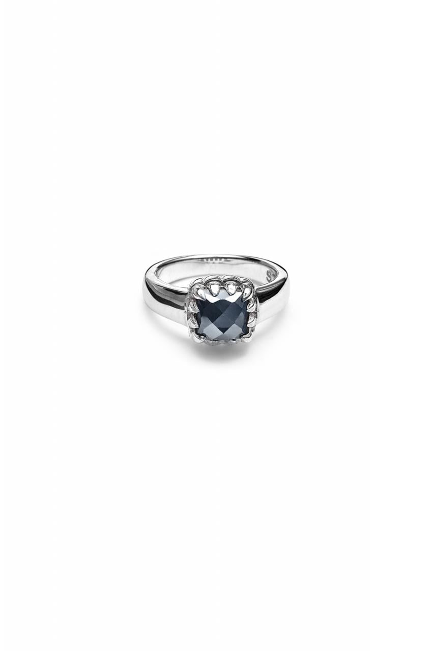 Stolen Girlfriends Club Sterling Silver Iron Glance Baby Claw Ring with Hematite
