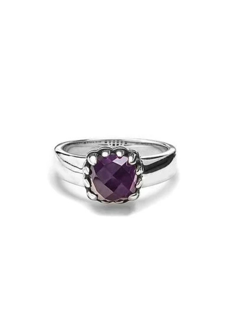 Stolen Girlfriends Club Sterling Silver Baby Claw Ring - Dark Amethyst