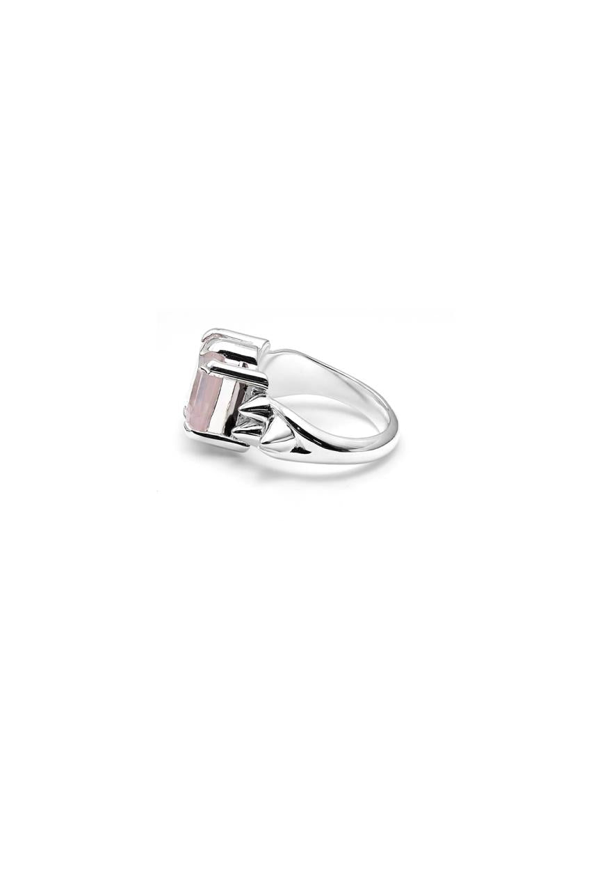 Stolen Girlfriends Club Sterling Silver Punk Rose Pink Topaz Ring