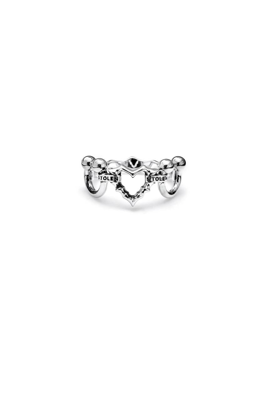 Stolen Girlfriends Club Sterling Silver Punk Jagged Heart Ring