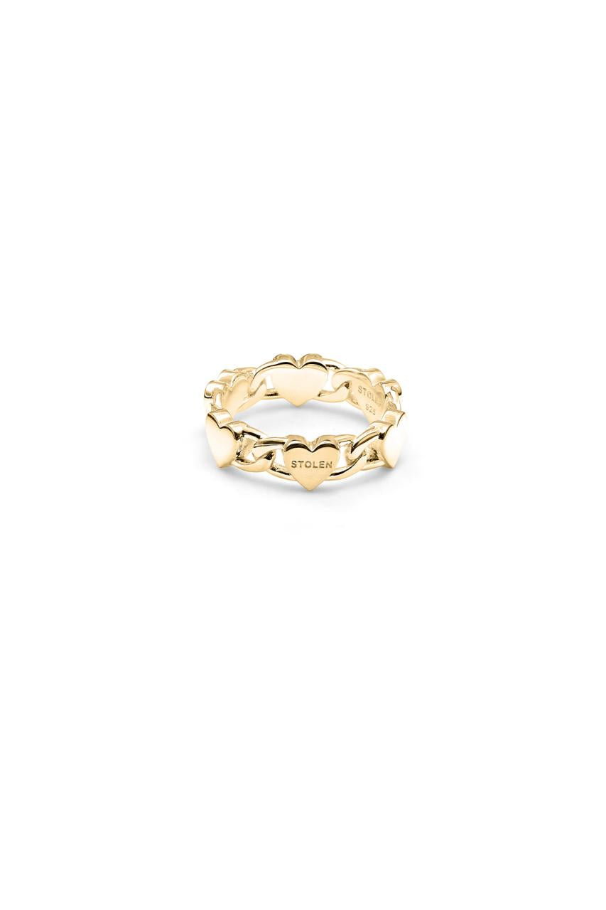 Stolen Girlfriends Club 18ct Gold Plated Love Chain Eternity Ring