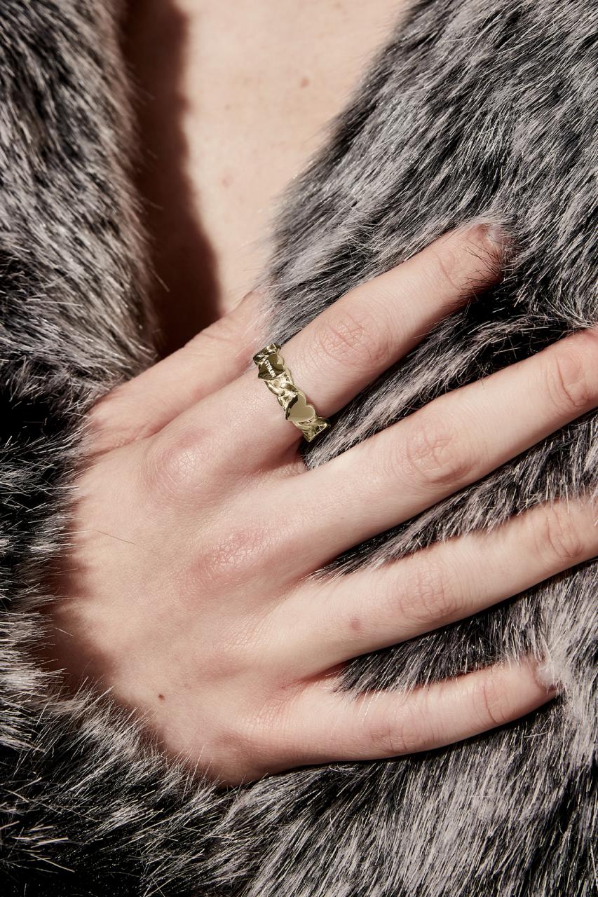 Stolen Girlfriends Club 18ct Gold Plated Love Chain Eternity Ring