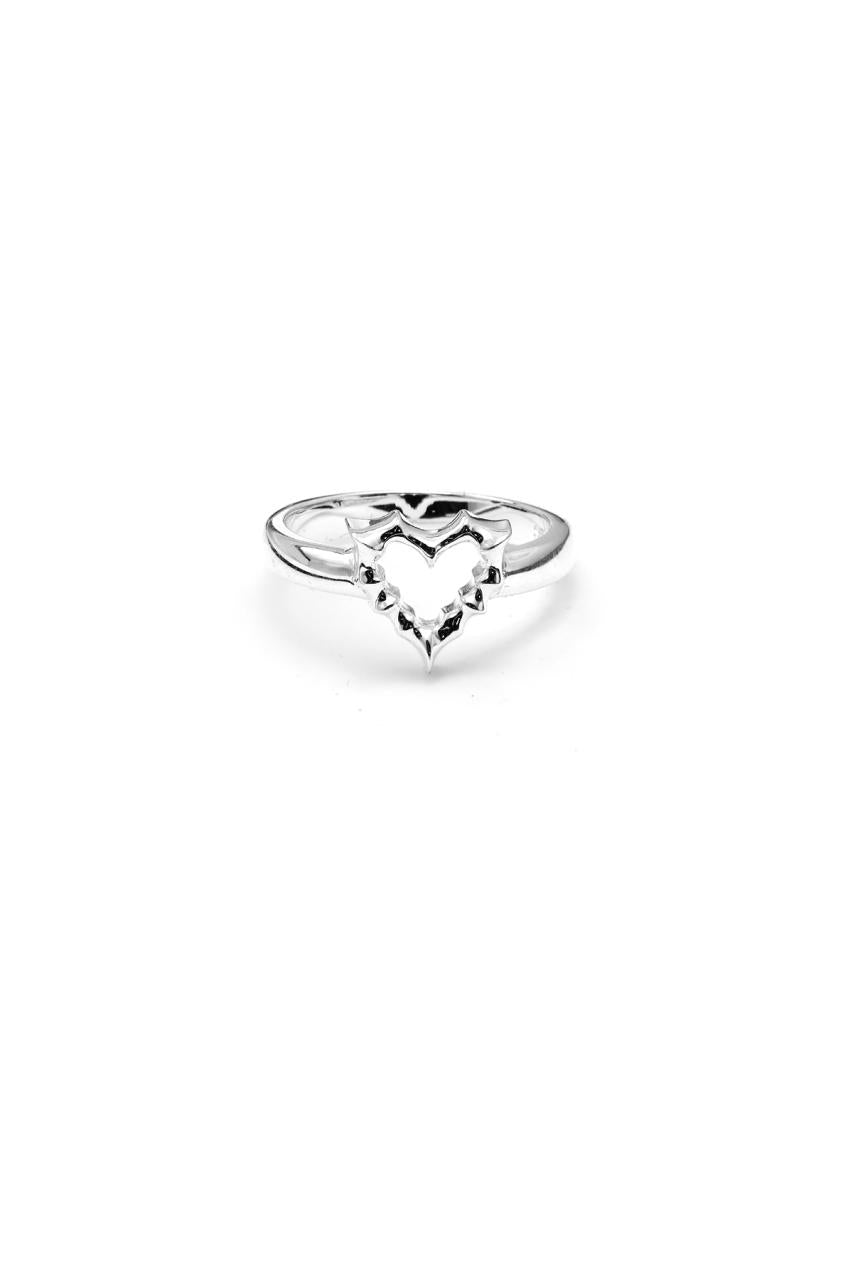 Stolen Girlfriends Club Sterling Silver Jagged Heart Mini Ring
