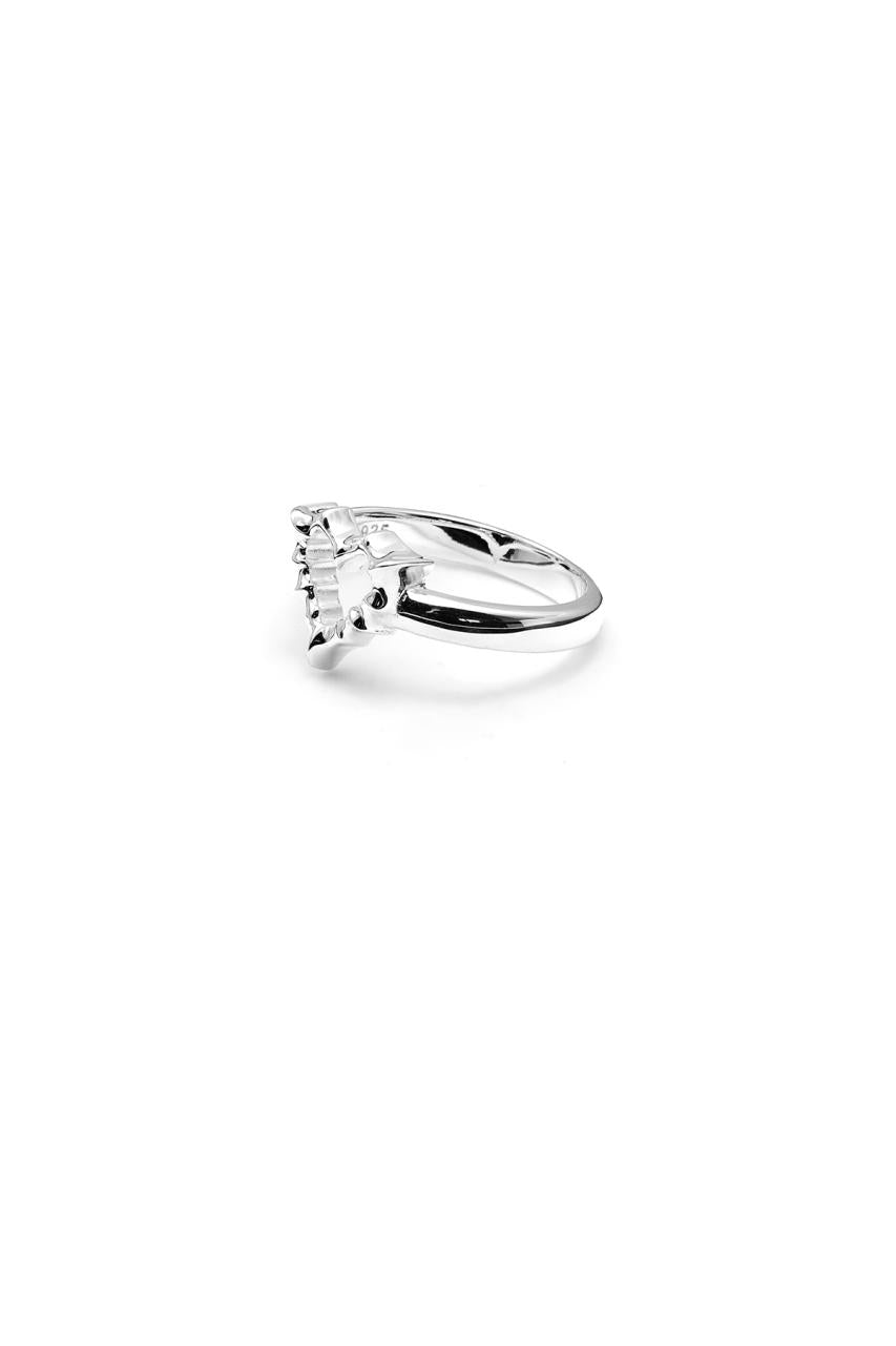 Stolen Girlfriends Club Sterling Silver Jagged Heart Mini Ring
