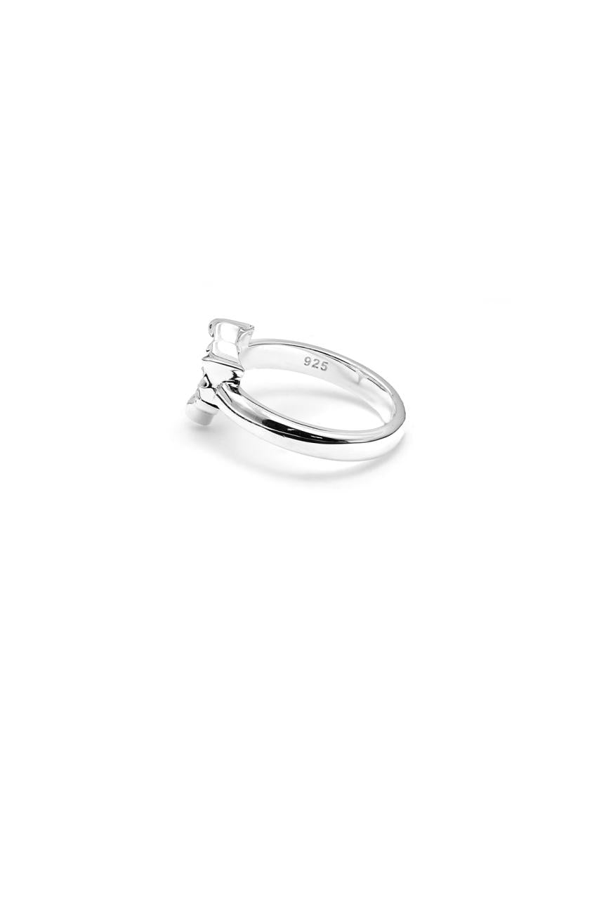 Stolen Girlfriends Club Sterling Silver Jagged Heart Mini Ring