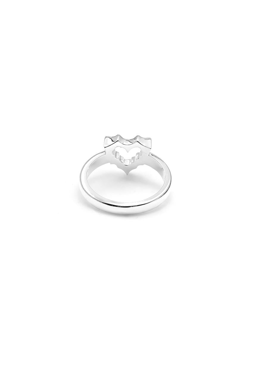 Stolen Girlfriends Club Sterling Silver Jagged Heart Mini Ring