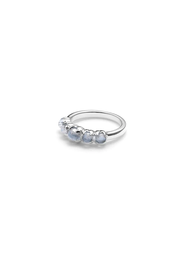 Stolen Girlfriends Club Sterling Silver Moonstone Halo Cluster Ring