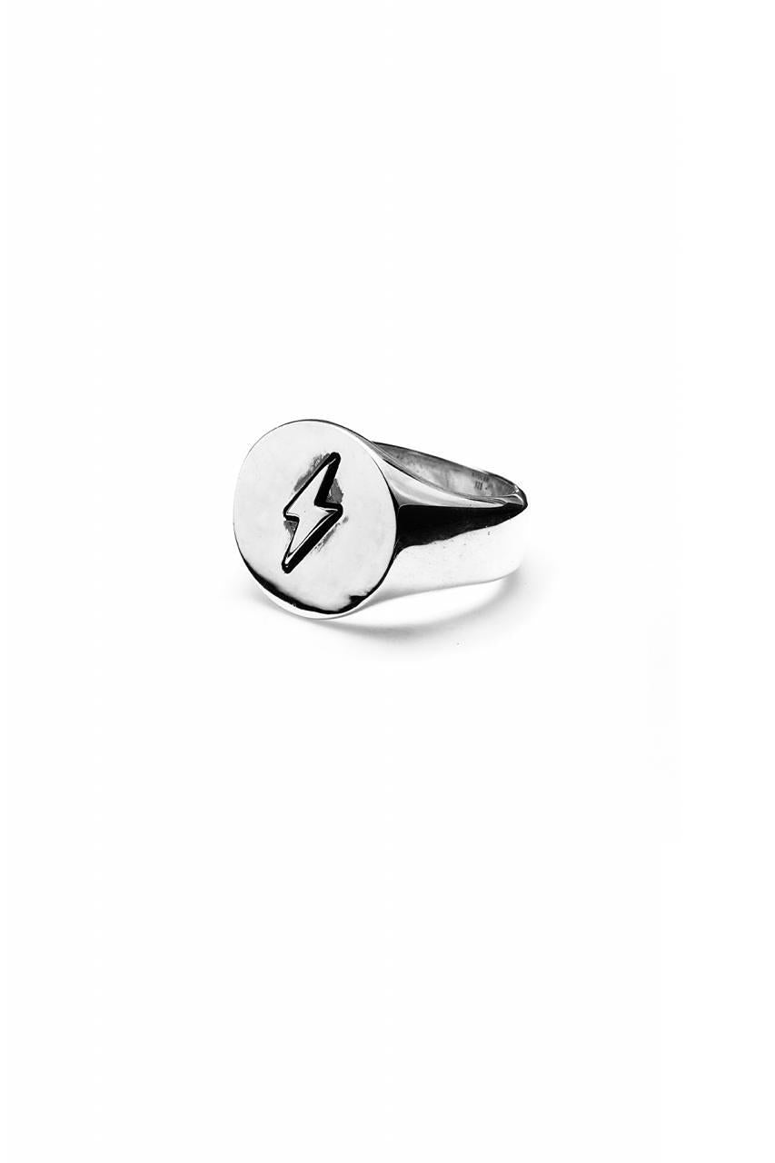 Stolen Girlfriends Club Sterling Silver Bolt Sovereign Ring Size V