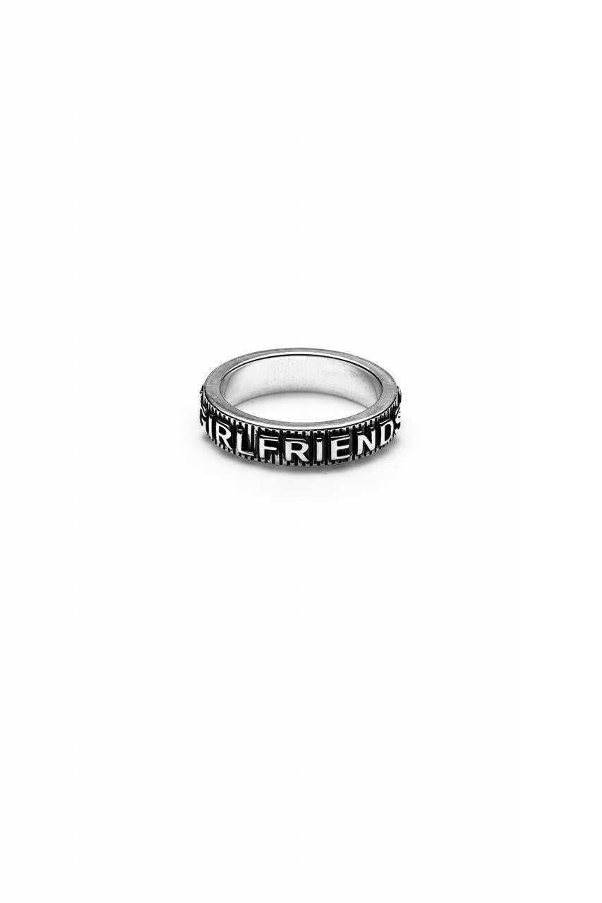 Stolen Girlfriends Club Sterling Silver Corrugated Text Ring Size V