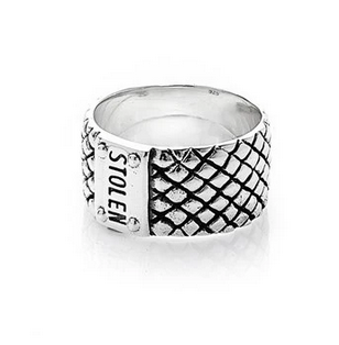 Stolen Girlfriends Club Silver Skinny Snake Ring Size P