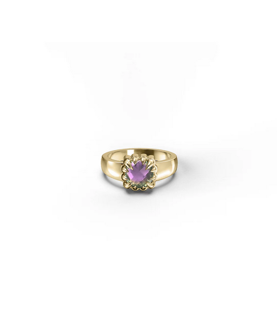 Stolen Girlfriends Club 18ct Gold Plated Mystic Quartz Baby Claw Ring