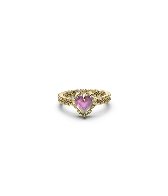 Stolen Girlfriends Club 18ct Gold Plated Mystic Quartz Mini Claw Ring