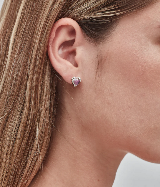 Stolen Girlfriends Club Sterling Silver Mystic Quartz Love Claw Earrings