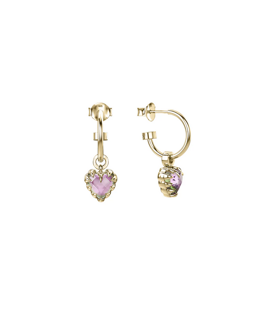 Stolen Girlfriends Club 18ct Gold Plated Mystic Quartz Love Claw Anchor Earrings