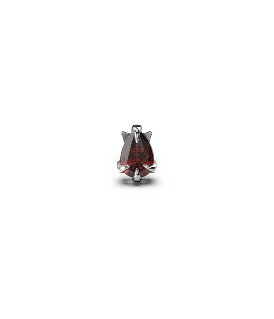 Stolen Girlfriends Club Sterling Silver Garnet Teardrop Talon Flat Back Single Earring
