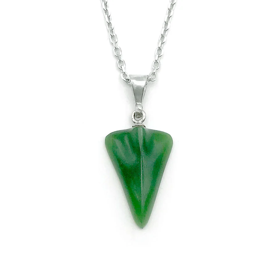Nick Von K Sterling Silver Pounamu Jet Plane Pendant