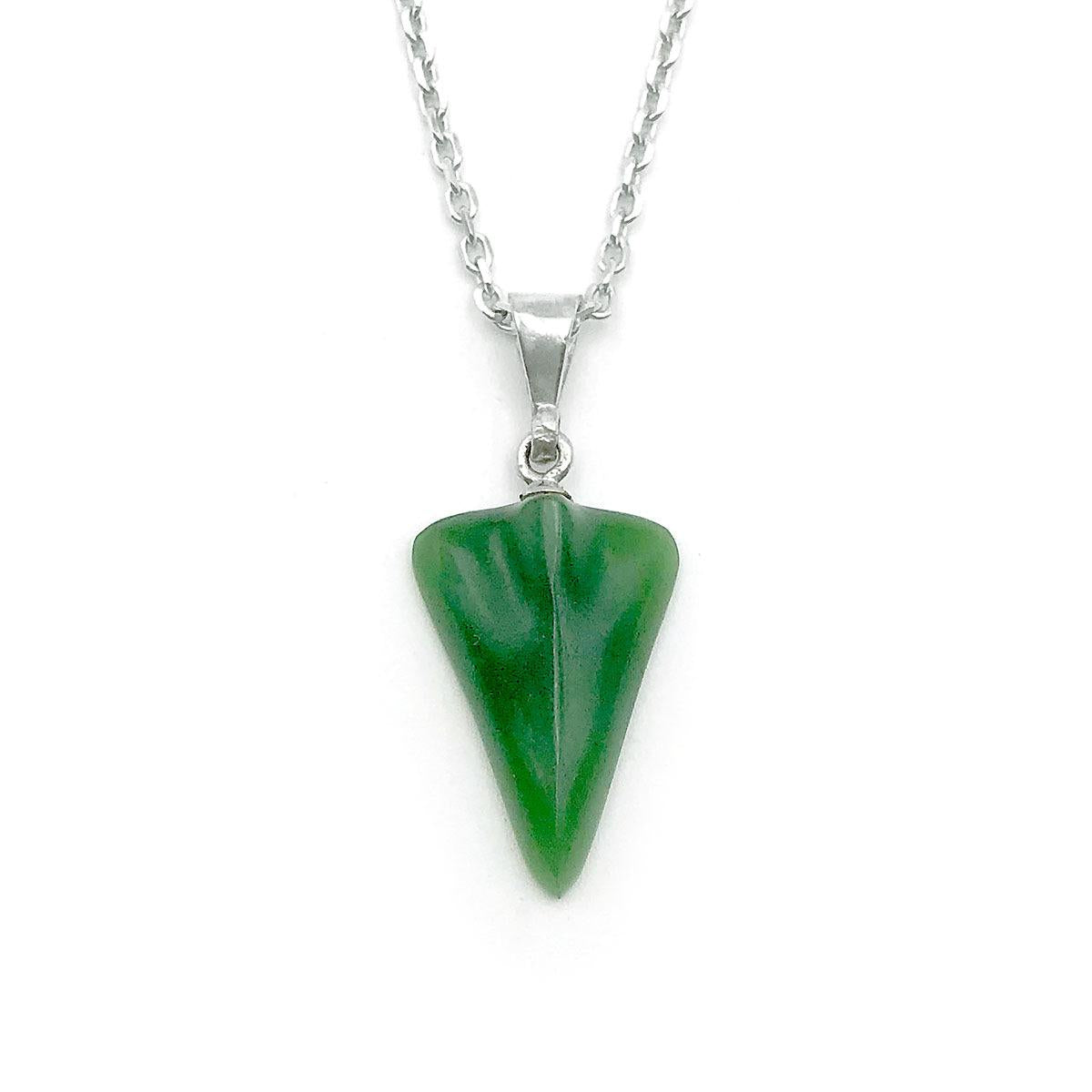 Nick Von K Sterling Silver Pounamu Jet Plane Pendant