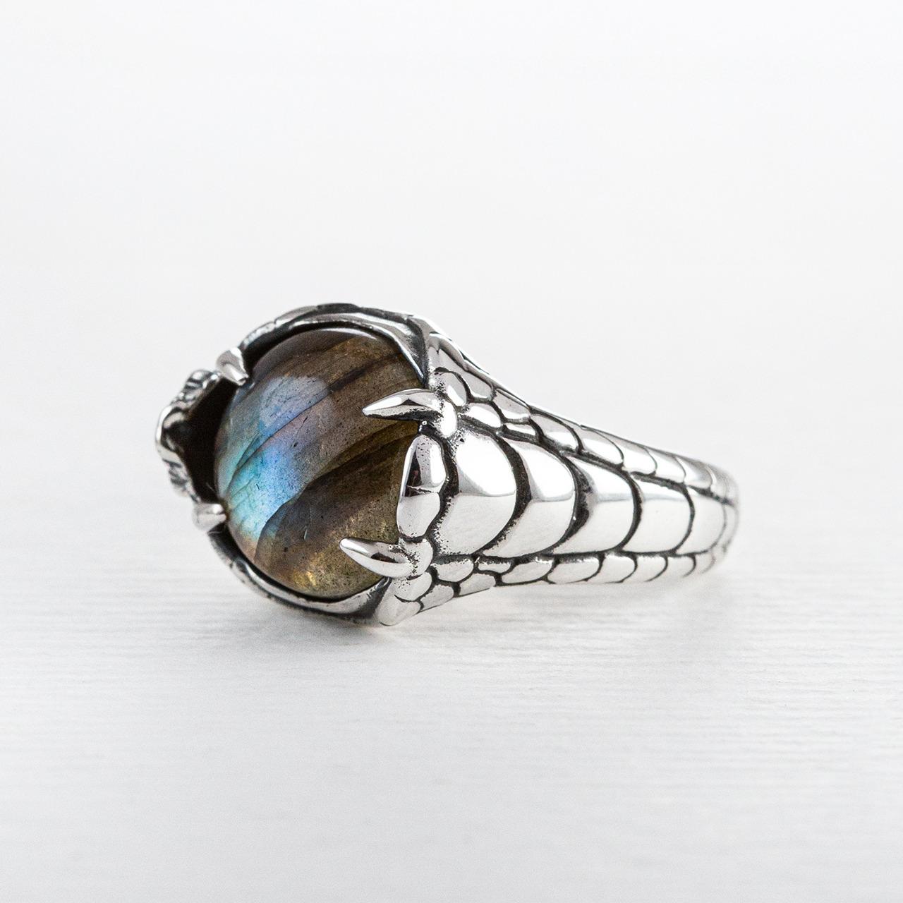 Nick Von K Sterling Silver Labradorite Devour Ring