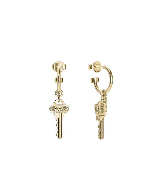 Stolen Girlfriends Club 18ct Gold Plated Master Key Anchor Earrings