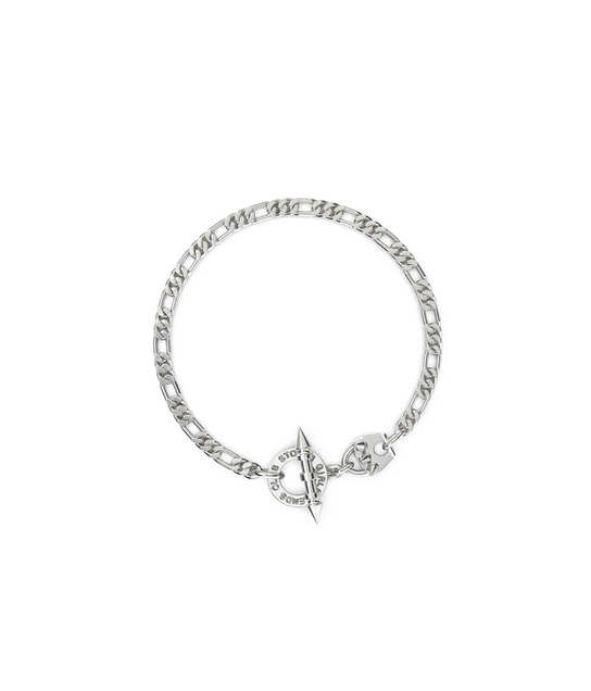 Stolen Girlfriends Club Sterling Silver Spiked Fob Bracelet Bracelet Length: 17cm
