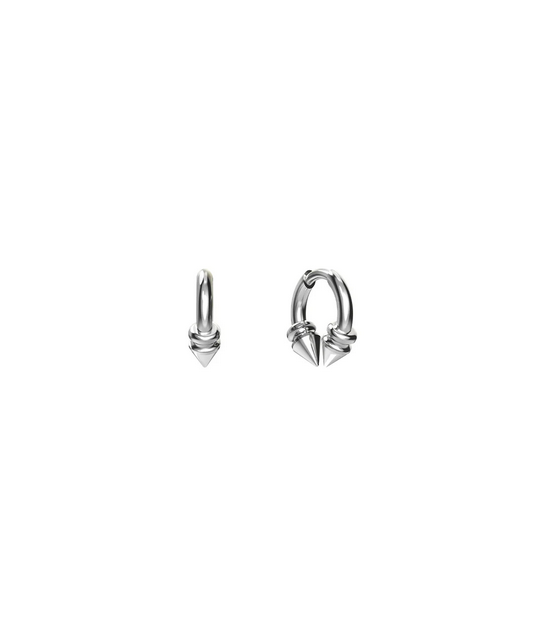 Stolen Girlfriends Club Sterling Silver Closed Fob Huggie Earrings