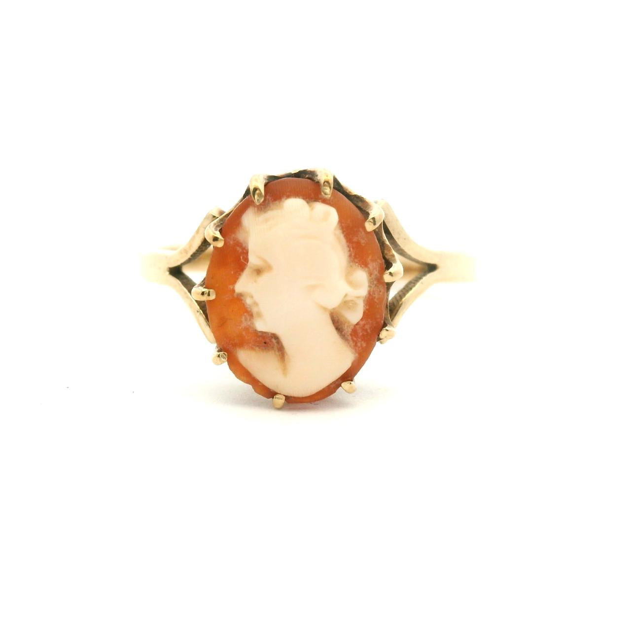 Estate 9ct Yellow Gold Cameo Ring