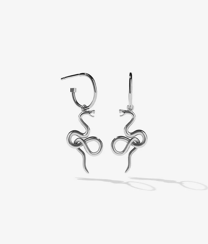 Meadowlark Sterling Silver Medusa Signature Hoop Earrings