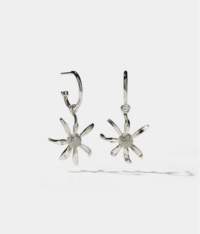 Meadowlark Sterling Silver Daisy Signature Hoops