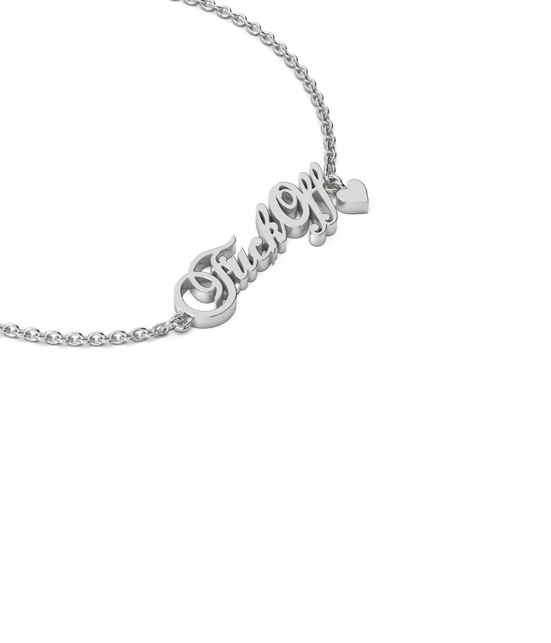 Stolen Girlfriends Club Sterling Silver F*ck Off Script Bracelet