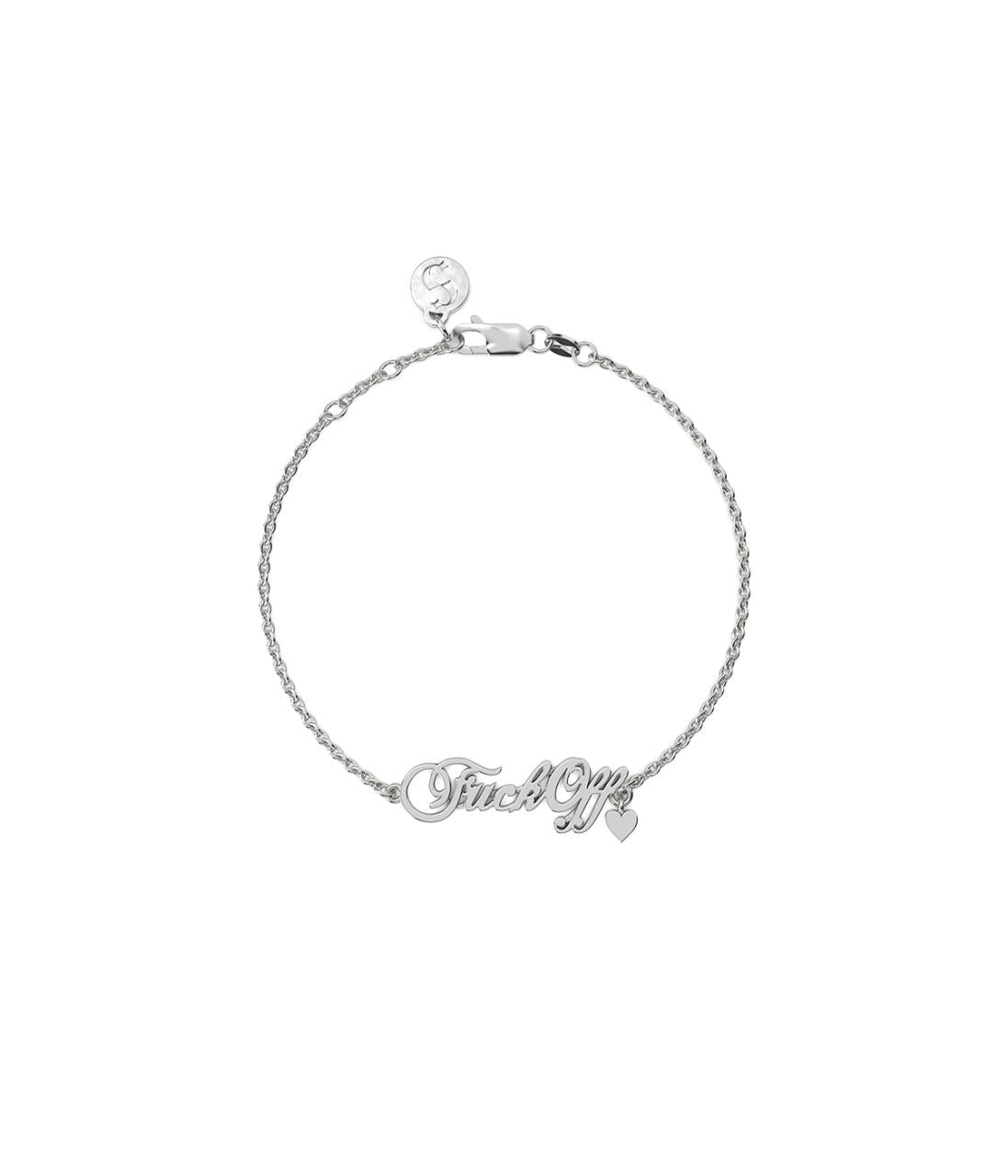 Stolen Girlfriends Club Sterling Silver F*ck Off Script Bracelet