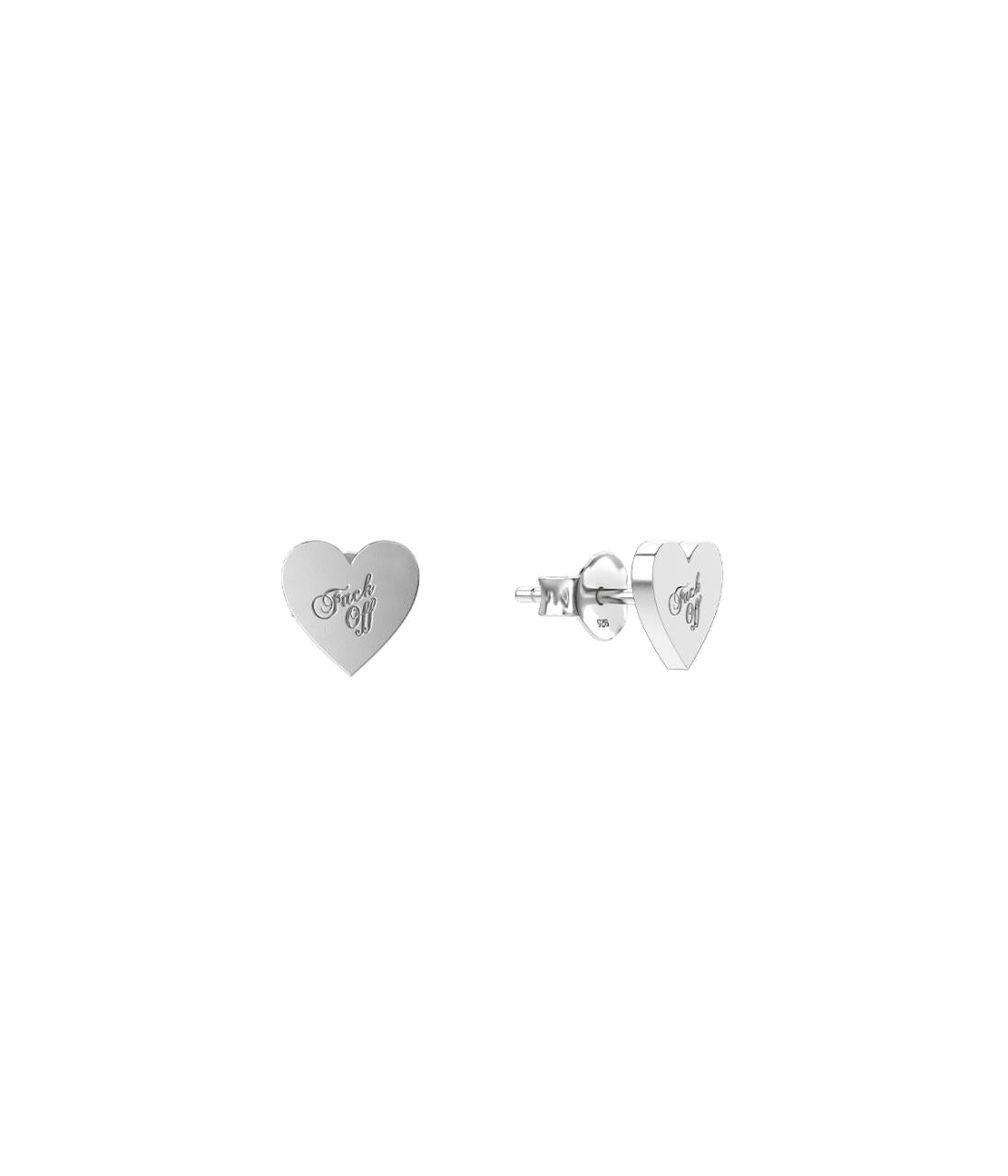 Stolen Girlfriends Club Sterling Silver Warm Welcome Heart Stud Earrings