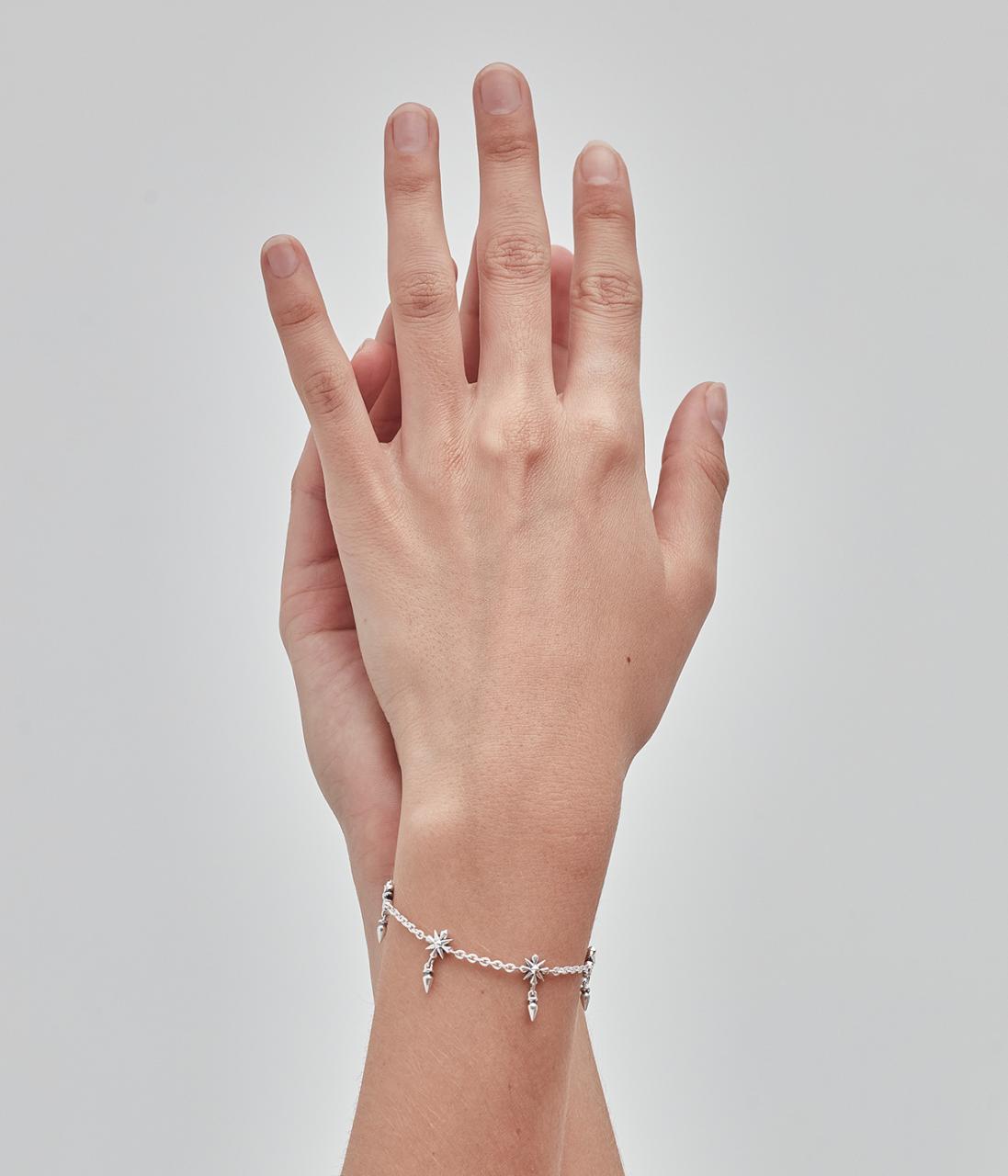Stolen Girlfriends Club Sterling Silver Midnight Cross Bracelet