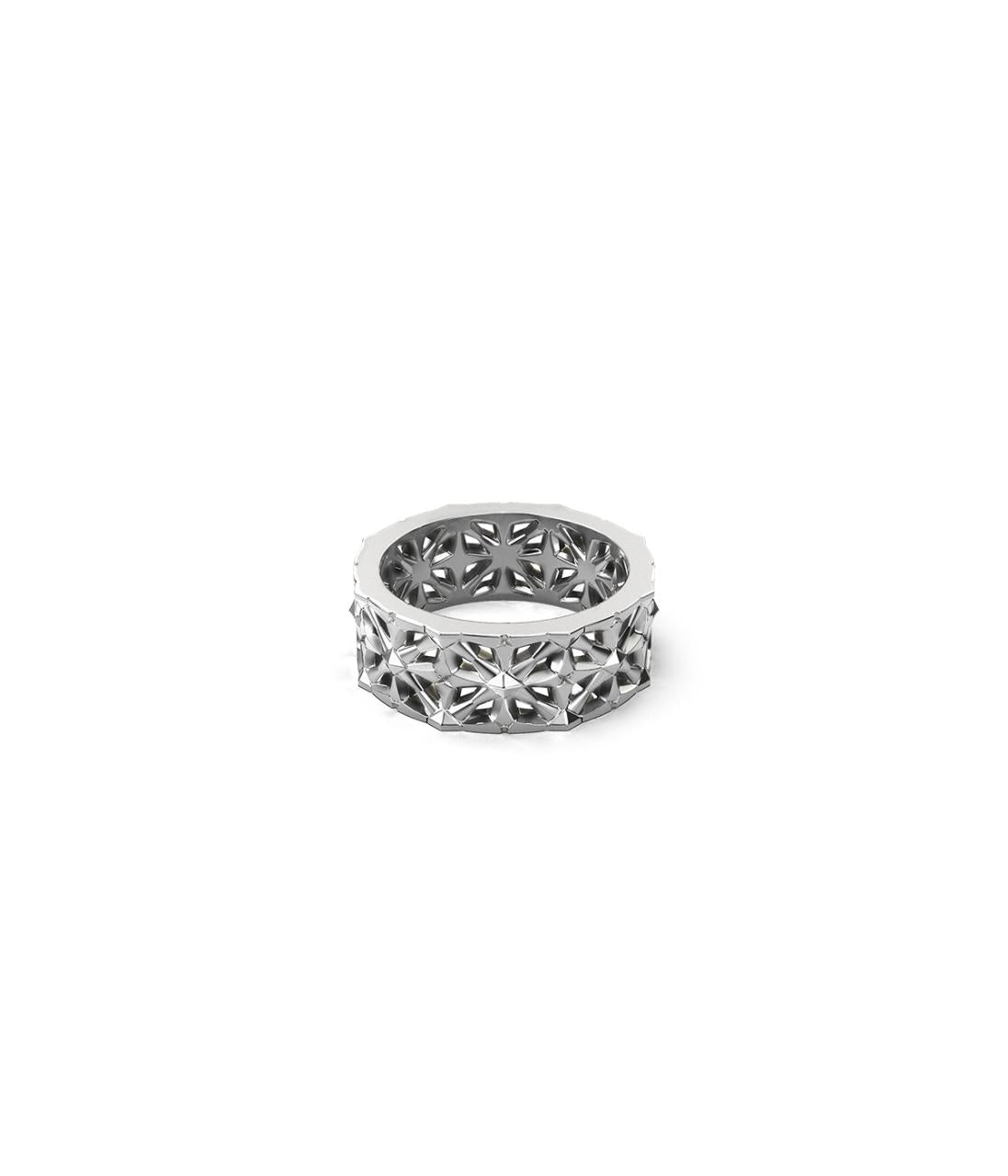 Stolen Girlfriends Club Sterling Silver Midnight Cross Eternity Band