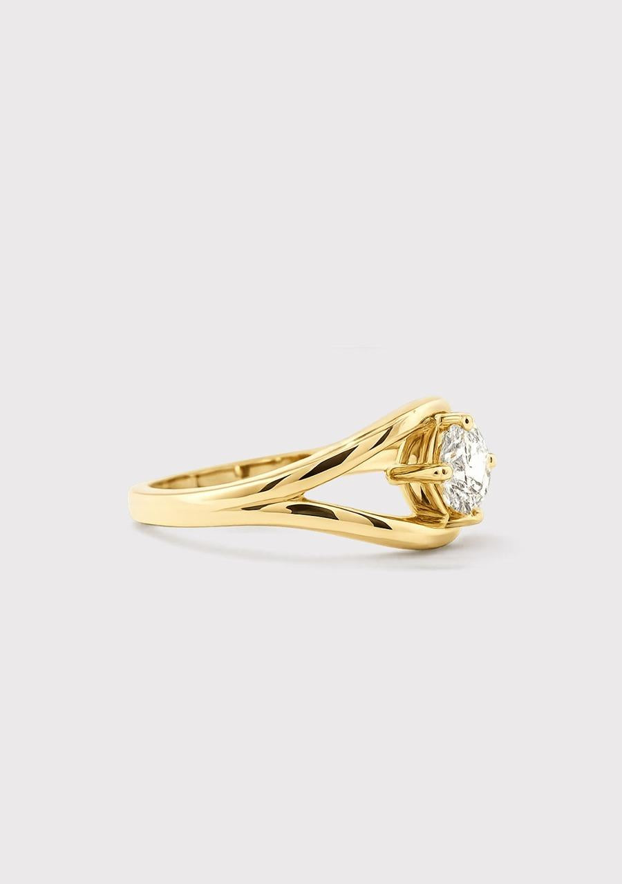 9ct Yellow Gold Lab Grown Diamond Openwork Ring
