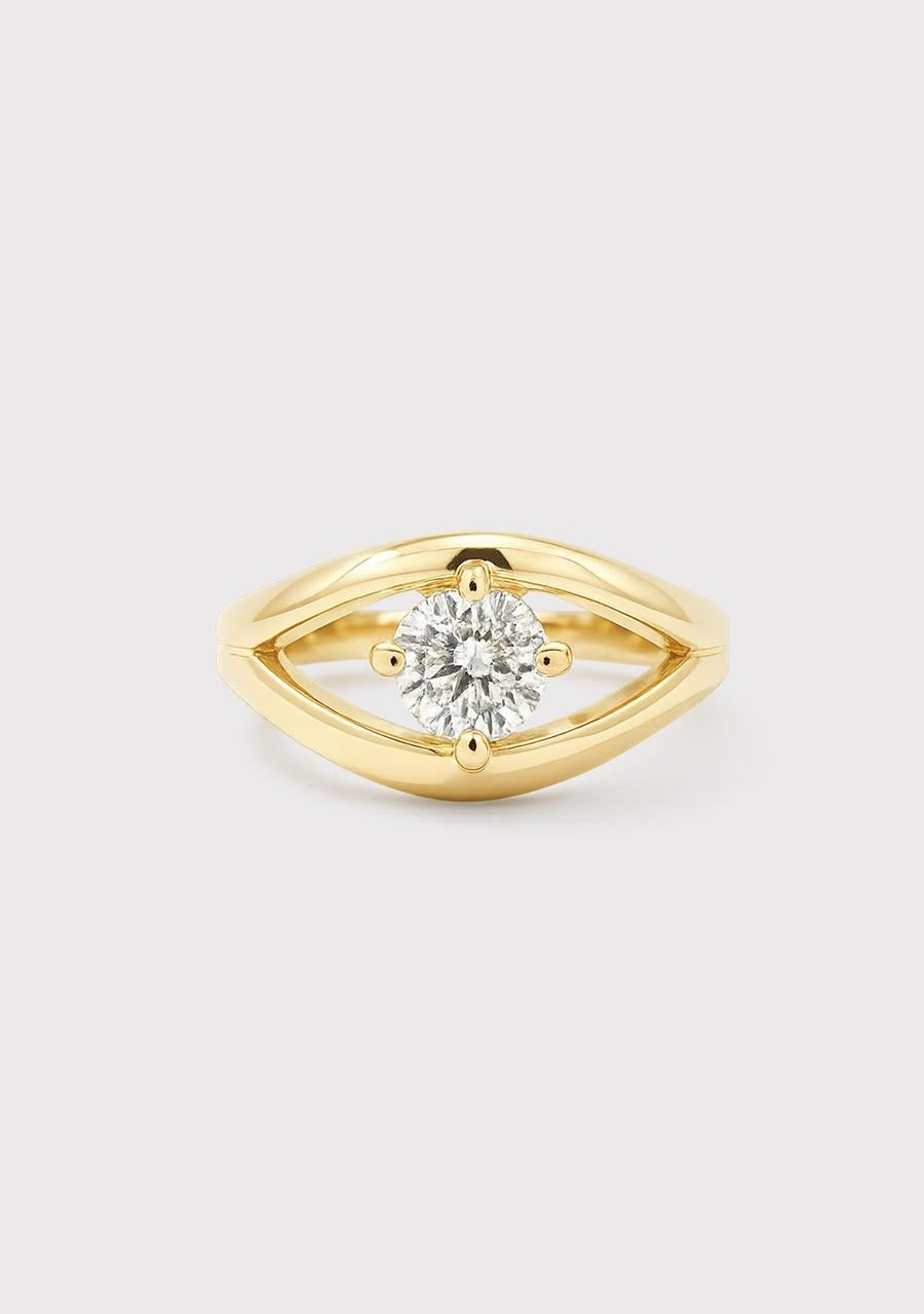 9ct Yellow Gold Lab Grown Diamond Openwork Ring