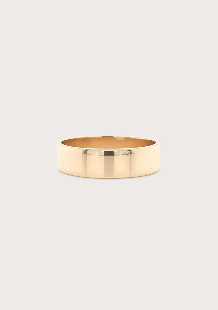 Estate 9ct Yellow Gold 6mm Flat Band