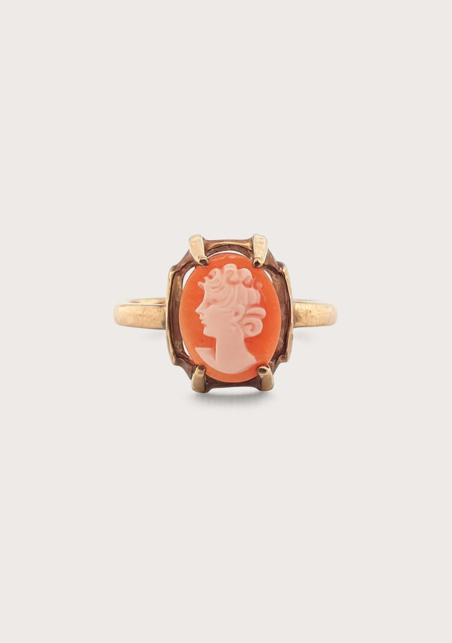 Estate 9ct Yellow Gold Cameo Ring