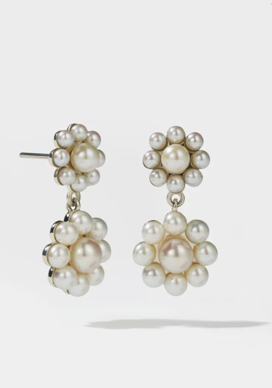 Meadowlark Sterling Silver Emile Double Drop Earrings
