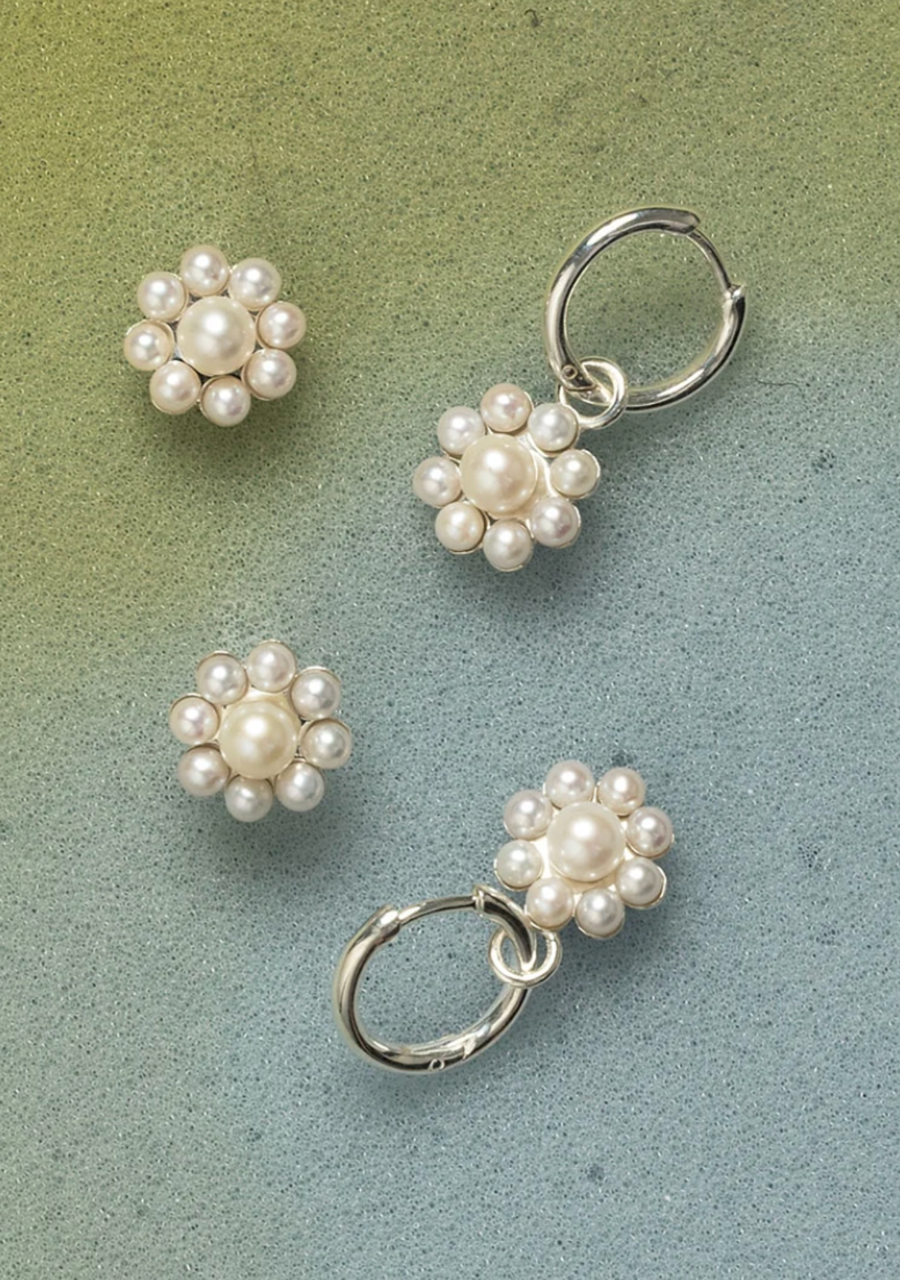 Meadowlark Sterling Silver Emile Stud Earrings