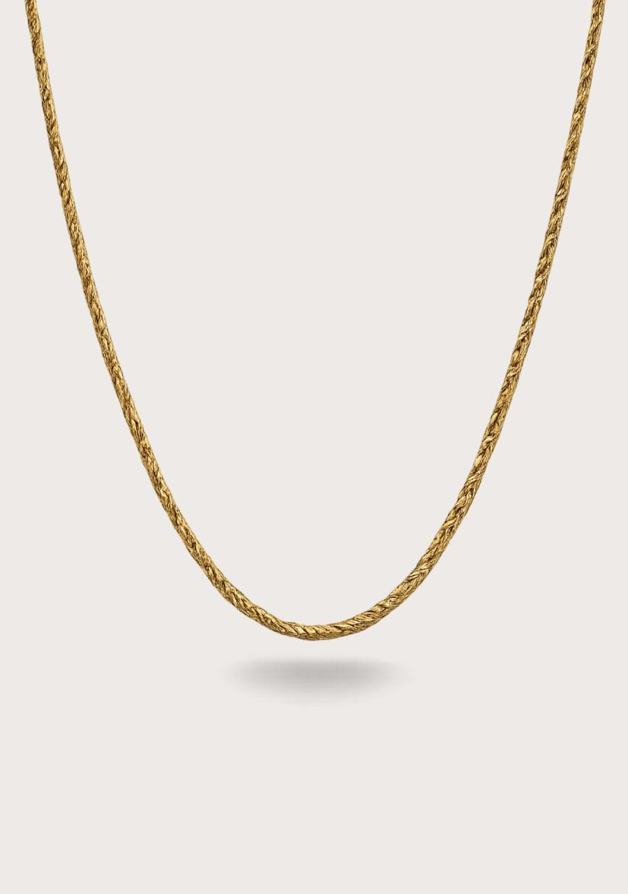 Estate 9ct Yellow Gold Diamond Cut Rope Chain