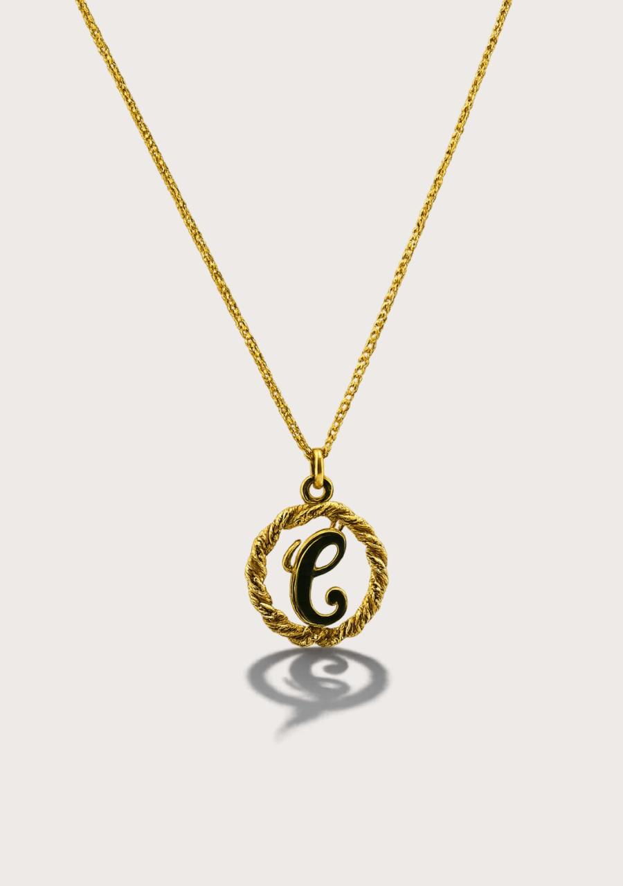 Estate 9ct Yellow Gold Initial 'C' Pendant