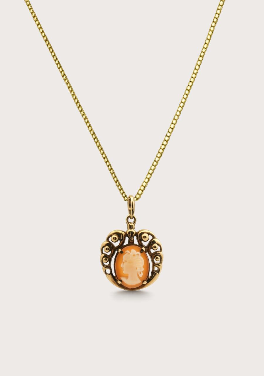 Estate 9ct Yellow Gold Cameo Pendant